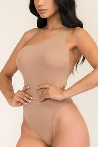 Cold Shoulder Bodysuit-THE CLOTHING CAPITAL