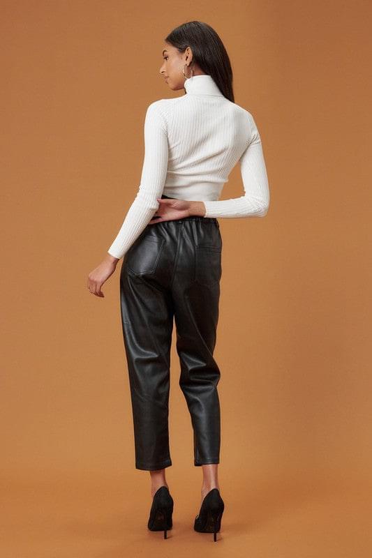 Bri Faux Leather Trousers-THE CLOTHING CAPITAL