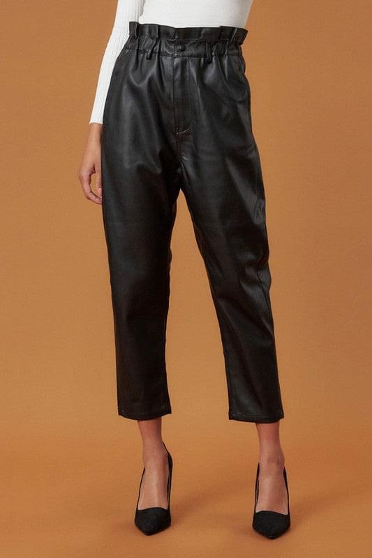 Bri Faux Leather Trousers-THE CLOTHING CAPITAL